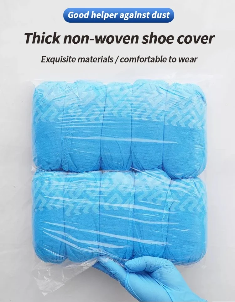 PP Shoe Cover Plastic Eco-Friendly Industry Blue Care Cleanroom Protection China Medical Disposable Bags Shoes Cover